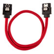 corsair diy cable premium sleeved sata data cable set straight connectors red 30cm photo