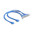 delock 82974 slot bracket usb 30 pin header 19 pin 2 x internal 4 x usb 30 a female external photo