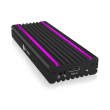 raidsonic icy box ib 1824ml c31 usb type c enclosure for m2 nvme ssd rgb illuminated photo