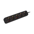 lanberg power strip 5 sockets schuko quality grade copper cable 3m black photo