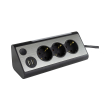 REV LIGHT SOCKET 3-FOLD MULTIPLE SOCKET OUTLET +2X USB 2400050010