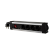 REV MULTIPLE SOCKET OUTLET BLACK 4-FOLD + KS USB SUPRALINE SWITCH 0014438713