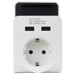 REV USB CHARGER 2-FOLD  WHITE