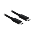 delock 84844 thunderbolt 3 40 gb s usb c cable male male passive 05 m 5 a black photo