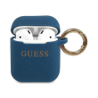 guess cover silicone for apple airpods gen 1 apple airpods gen 2 blue guaccsilglbl photo
