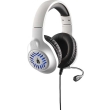 spartan gear medusa wired headset white black photo