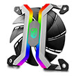 deepcool mf120s all in one aluminium alloy frameless rgb case fan set photo