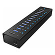 raidsonic icy box ib ac6113 active 13 port usb 30 hub aluminum enclosure 70420 photo