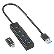 sharkoon 4 port usb 32 gen1 alu hub black photo