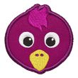 affenzahn velcro badge bird purple photo