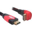 delock 82686 high speed hdmi with ethernet cable male angled male straight 2m photo
