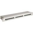 goobay 68883 24 port stp cat5e 1u 19 patch panel grey photo