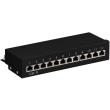 goobay 69307 12 port stp cat6 1u patch panel black photo