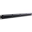 goobay 93866 24 port unshielded cat6 1u 19 patch panel black photo