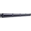 goobay 93865 24 port unshielded cat5e 1u 19 patch panel black photo