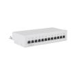 goobay 69306 12 port stp cat6 1u patch panel grey photo