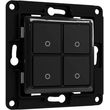 SHELLY WALL SWITCH 4 BLACK