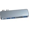 yesido hb10 usb c hub for apple macbook pro air 6in1 grey photo
