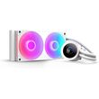 nzxt 240 aio liquid cooler kraken plus rgb lcd display white photo