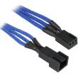 bitfenix 3 pin extension 30cm sleeved blue black photo bitfenix 3 pin extension 30cm sleeved blue black photo