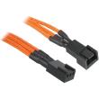 bitfenix 3 pin extension 30cm sleeved orange black photo bitfenix 3 pin extension 30cm sleeved orange black photo
