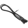 bitfenix 3 pin extension 30cm sleeved black black photo bitfenix 3 pin extension 30cm sleeved black black photo