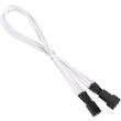 bitfenix 3 pin extension 30cm sleeved white black photo bitfenix 3 pin extension 30cm sleeved white black photo