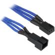 bitfenix 3 pin extension 60cm sleeved blue black photo bitfenix 3 pin extension 60cm sleeved blue black photo