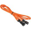 bitfenix 3 pin extension 60cm sleeved orange black photo bitfenix 3 pin extension 60cm sleeved orange black photo