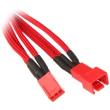 bitfenix 3 pin extension 90cm sleeved red red photo