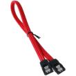 bitfenix sata 3 cable 30cm sleeved red black photo