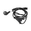 lanberg cable power cord cee 42923 2xiec 320 c13 2m vde black photo