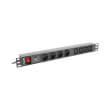 lanberg power distribution unit pdu 1u 10a 8 sockets 2m black photo