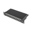 lanberg 12 port shielded cat6 1u 10 patch panel black photo