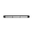 lanberg 24 port 1u 19 patch panel blank for keystone modules black photo