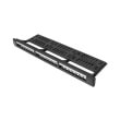 lanberg 24 port 1u 19 patch panel blank black with organizer for keystone modules photo