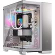 case corsair 6500x dual chamber tempered glass midi tower micro atx white satin gray aluminum photo