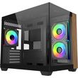 case cooler master elite 481 tempered glass micro atx 3x120mm argb fans wood black photo
