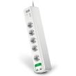 apc pm5u gr essential surgearrest 5 outlets with 5v 24a 2 port usb charger 230v white me diakopti photo