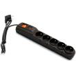 acar surge protector f5 5 sockets me diakopti 15m black photo