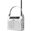 sangean fm am compact analogue tuning portable receiver white photo