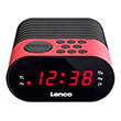 lenco cr 07 clock radio with pll fm and led display pink photo
