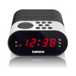 lenco cr 07 clock radio with pll fm and led display white002297 photo