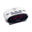 lenco icr 210 fm clock radio white photo