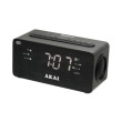 akai acr 2993 dual alarm clock radio with bluetooth aux in and usb for charging photo