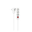 HAMA 223081 POWER STRIP, 3-WAY, SWITCH, ADDITIONAL SOCKET ON PLUG, 1.4 M WHITE