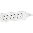 inline power strip 3 port 3x type f german with child safety white 3m photo