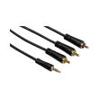 HAMA 122162 CONNECTING CABLE 3.5MM 4-PIN JACK PLUG - 3 RCA PLUGS 3M