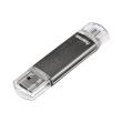 hama 123926 laeta twin 64gb usb20 flash drive grey photo