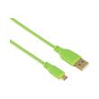 hama 135702 flexi slim micro usb cable gold plated twist proof 075m green photo